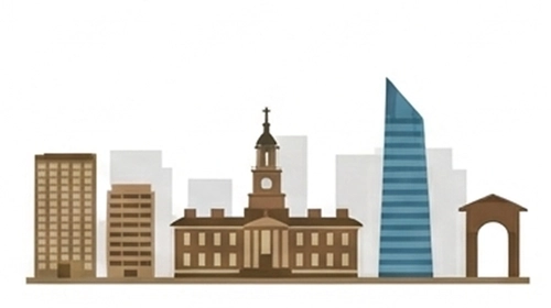 费城城市天际线 Philadelphia skyline